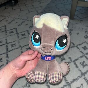 Littlest Pet Shop Hasbro Plush Brown Horse 9 Inch Stuffed Animal Toy 2007